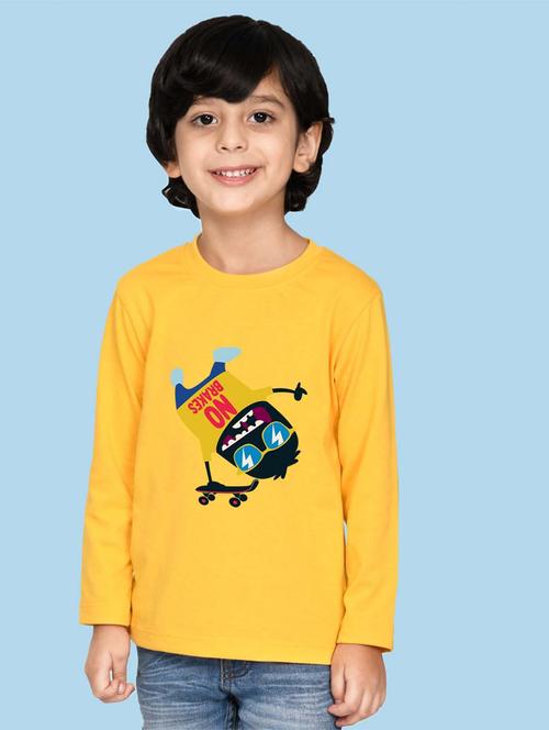 yellow cotton blend tshirt - 20996924 - Very Small Image - 1