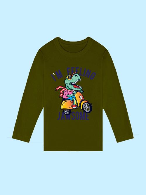 olive cotton blend t-shirt - 20996926 - Very Small Image - 1