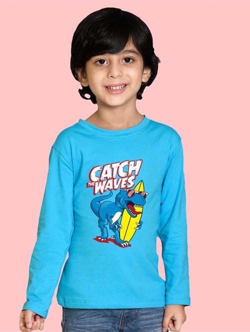 blue cotton blend tshirt - 20996977 - Very Small Image - 1