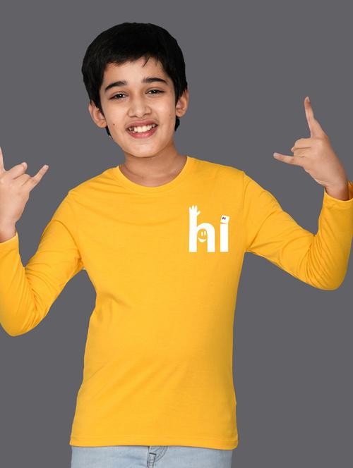 yellow cotton blend tshirt - 20996995 - Very Small Image - 1