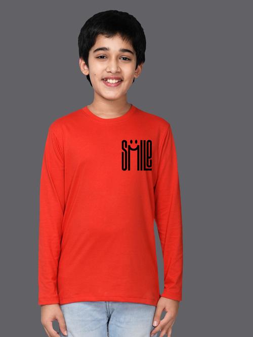 red cotton blend tshirt - 20997005 - Very Small Image - 1