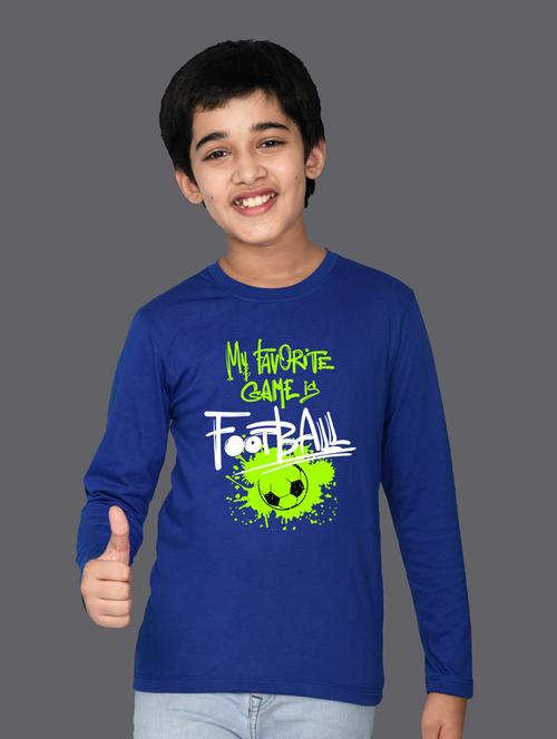 blue cotton blend tshirt - 20997012 - Very Small Image - 1