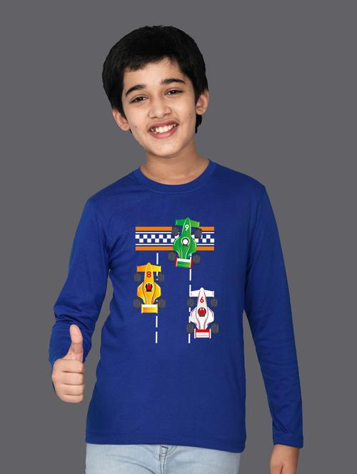 blue cotton blend tshirt - 20997038 - Very Small Image - 1