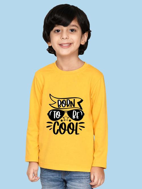 yellow front printed casual t-shirt - 20997051 - Very Small Image - 1