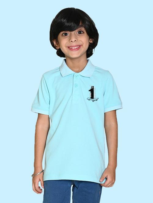 light blue poly cotton t-shirt - 20997091 - Very Small Image - 1