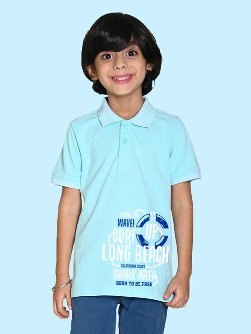 light blue poly cotton t-shirt - 20997101 - Very Small Image - 1