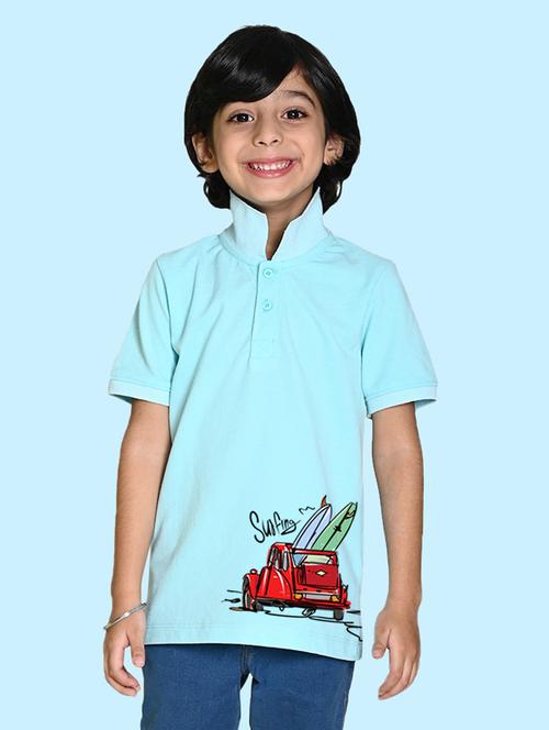 light blue poly cotton t-shirt - 20997111 - Very Small Image - 1