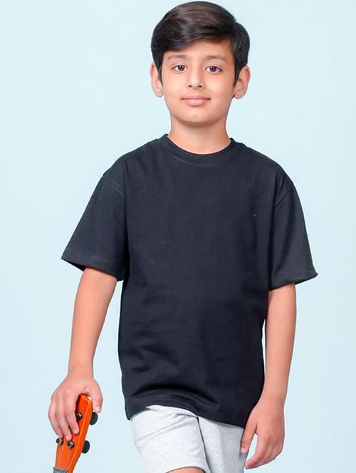 black cotton blend tshirt - 20997206 - Very Small Image - 1