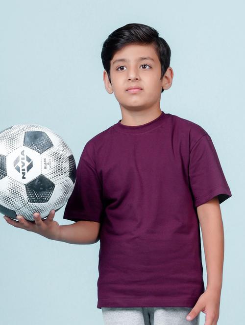 purple cotton blend t-shirt - 20997212 - Very Small Image - 1