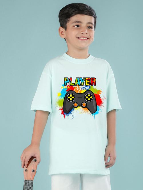 light blue cotton blend tshirt - 20997278 - Very Small Image - 1