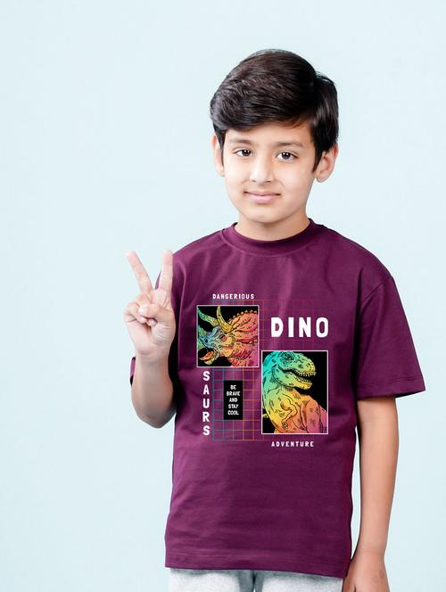 purple cotton blend t-shirt - 20997296 - Very Small Image - 1