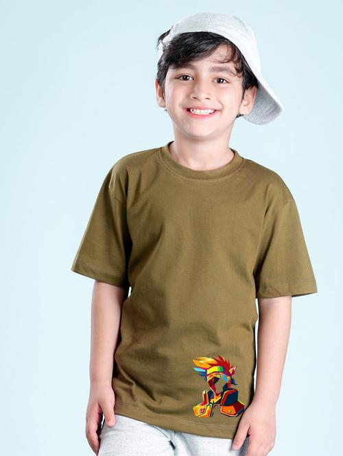 olive cotton blend t-shirt - 20997325 - Very Small Image - 1
