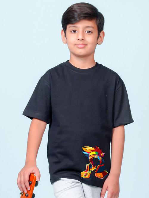 black cotton blend tshirt - 20997327 - Very Small Image - 1