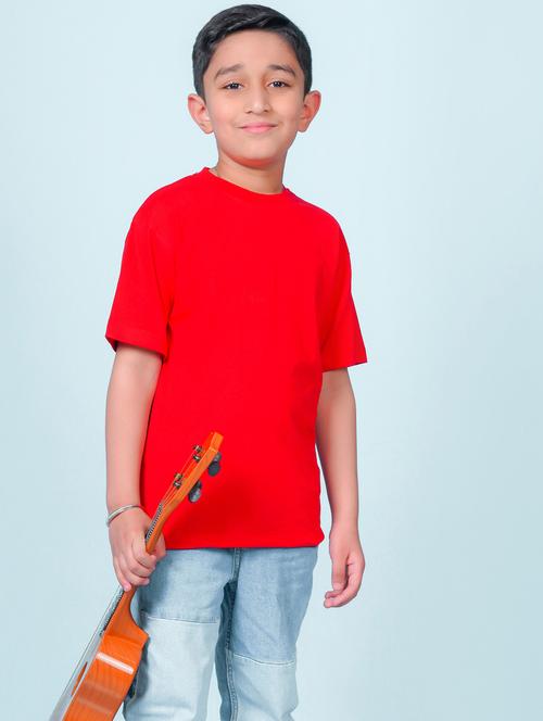 red cotton blend tshirt - 20997338 - Very Small Image - 1