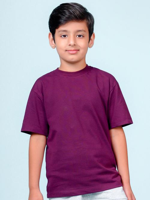 solid purple casual t-shirt - 20997340 - Very Small Image - 1