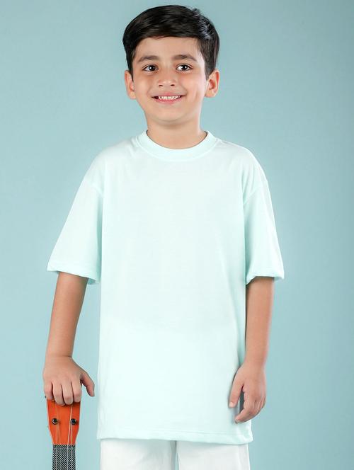 light blue cotton blend tshirt - 20997343 - Very Small Image - 1