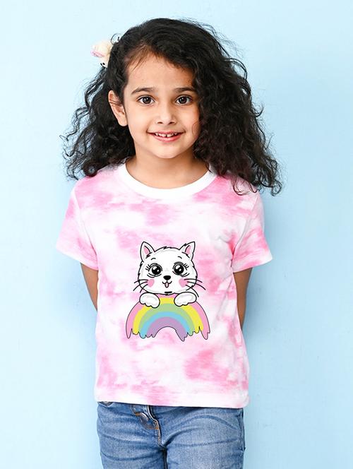 pink tie & dye printed detailed casual top - 20997370 - Very Small Image - 1
