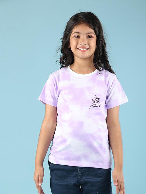 lavender tie & dye printed casual top - 20997381 - Very Small Image - 1