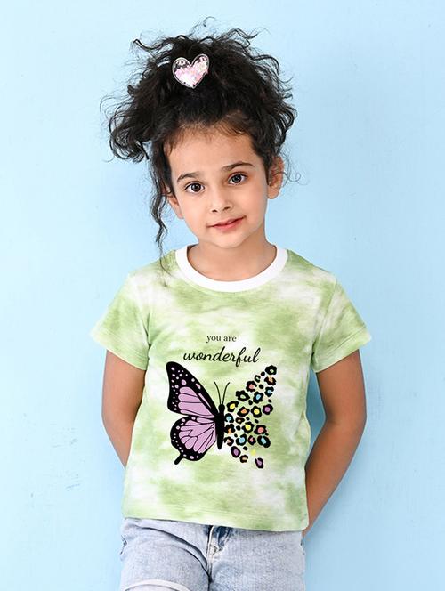 green cotton blend tee - 20997401 - Very Small Image - 1