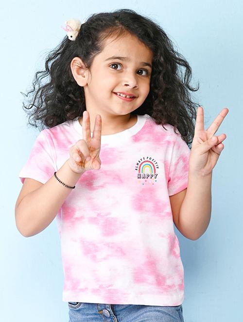 pink tie & dye printed casual top - 20997433 - Very Small Image - 1