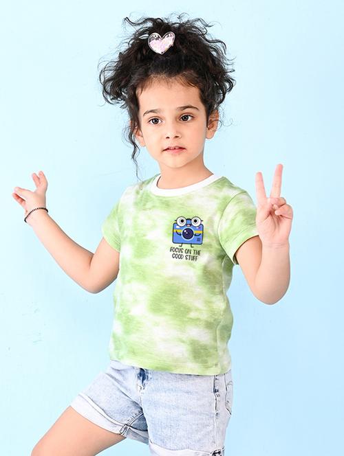 green cotton blend tee - 20997445 - Very Small Image - 1