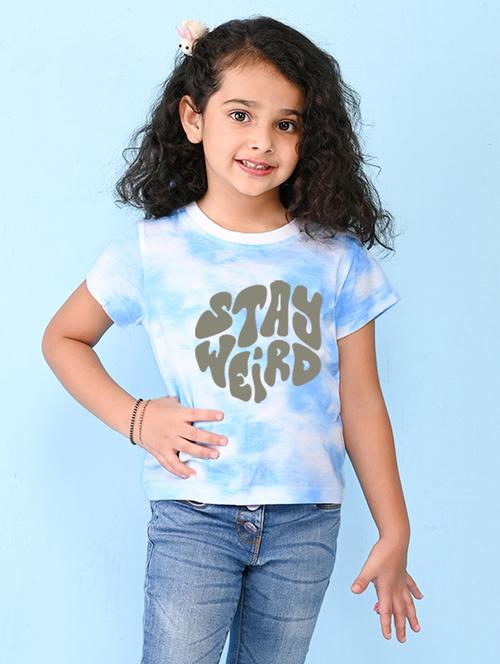 light blue tie & dye printed casual top - 20997466 - Very Small Image - 1