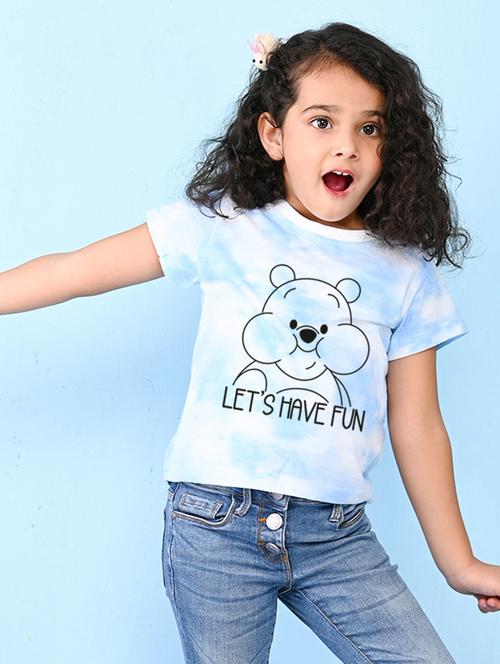 light blue tie & dye printed casual top - 20997474 - Very Small Image - 1