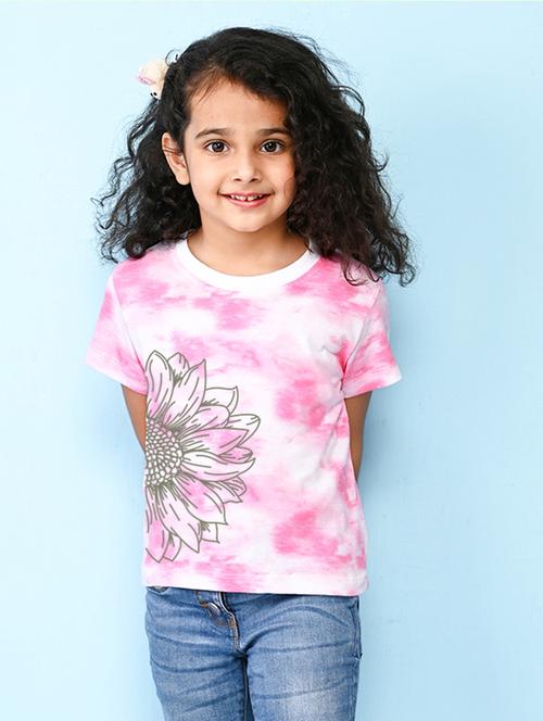 pink cotton blend tee - 20997475 - Very Small Image - 1