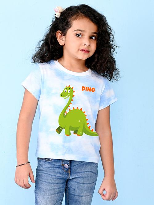 light blue tie & dye printed casual top - 20997533 - Very Small Image - 1