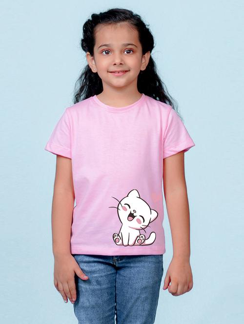 pink cotton blend tee - 20997580 - Very Small Image - 1