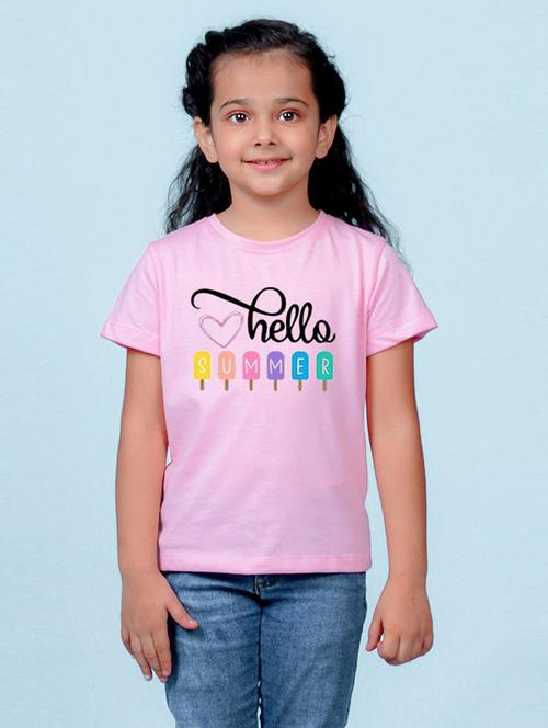 pink cotton blend tee - 20997582 - Very Small Image - 1