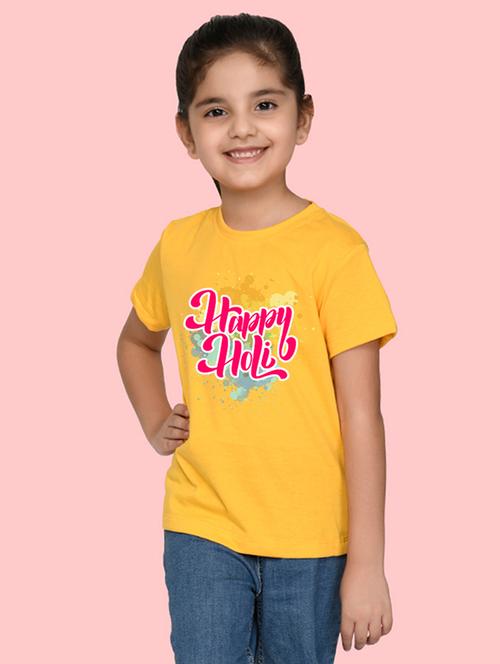 yellow cotton blend tee - 20997602 - Very Small Image - 1