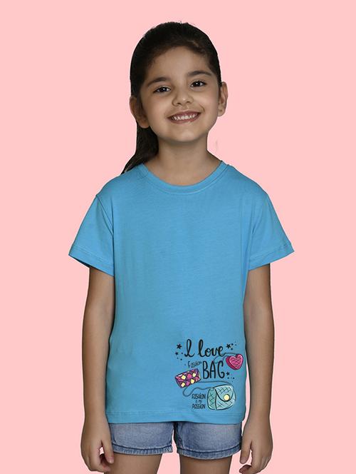 blue cotton blend tee - 20997610 - Very Small Image - 1