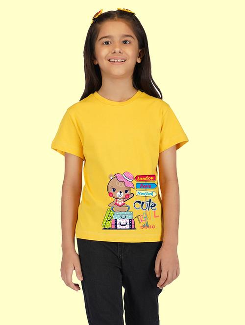 yellow cotton blend tee - 20997620 - Very Small Image - 1