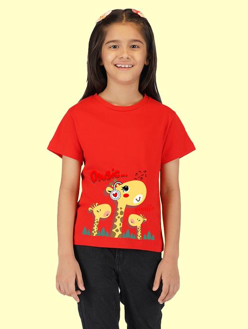 red cotton blend tee - 20997637 - Very Small Image - 1