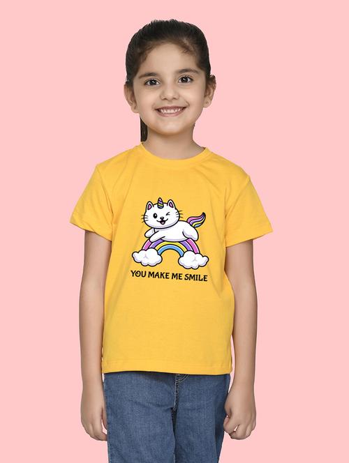 yellow cotton blend tee - 20997680 - Very Small Image - 1