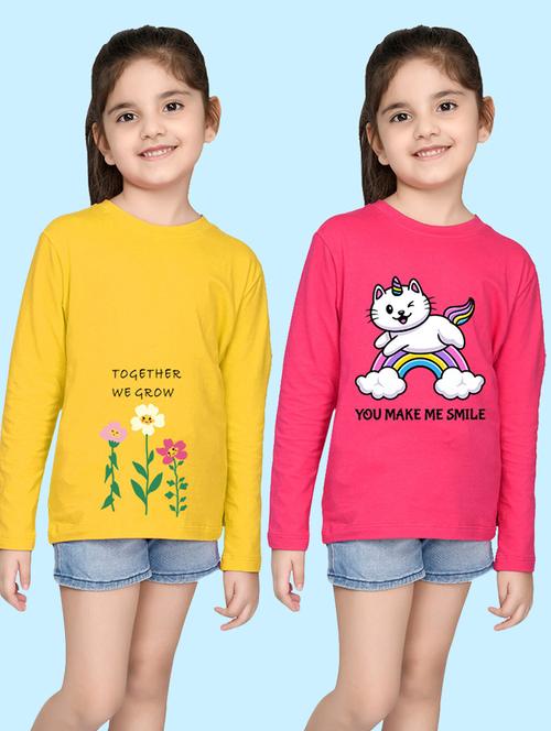 girl graphic print long sleeves t-shirt - 20997721 - Very Small Image - 1