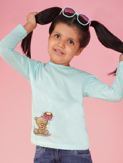 light blue cotton blend tee - 20997744 - Very Small Image - 1