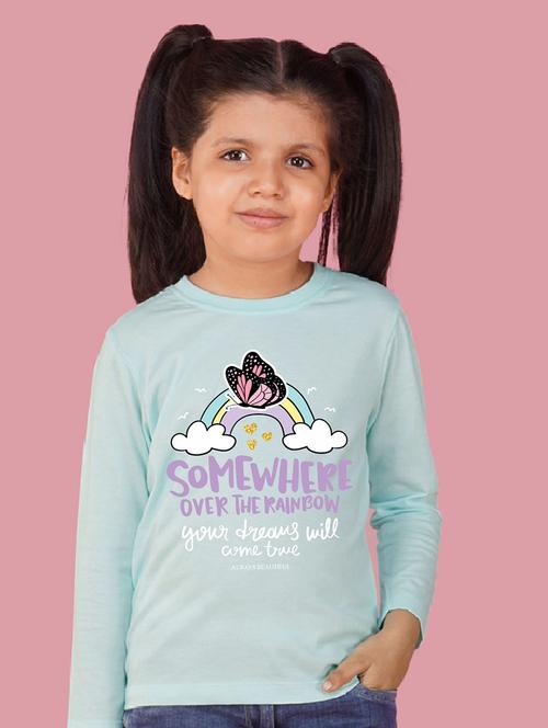 blue cotton blend tee - 20997749 - Very Small Image - 1