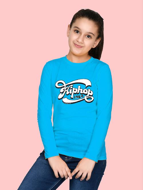 blue front printed casual top - 20997755 - Very Small Image - 1