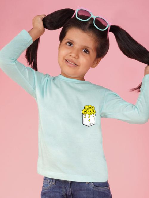 light blue cotton blend tee - 20997781 - Very Small Image - 1