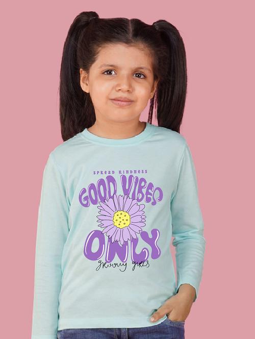 blue cotton blend tee - 20997785 - Very Small Image - 1