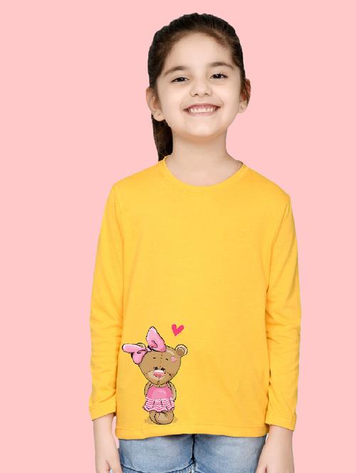 yellow cotton blend tee - 20997819 - Very Small Image - 1