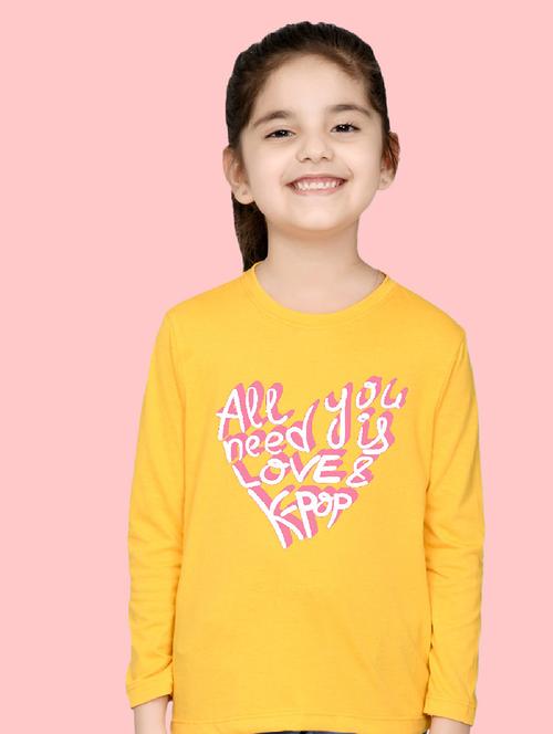 yellow cotton blend tee - 20997855 - Very Small Image - 1
