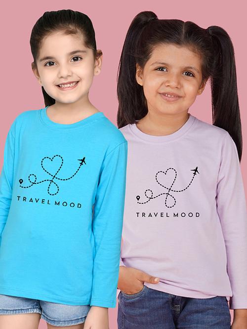 purple cotton blend combo tee - 20997893 - Very Small Image - 1