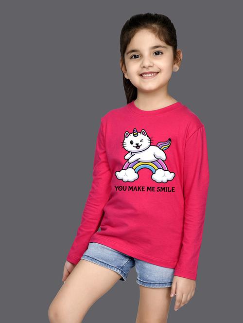 pink cotton blend tee - 20997948 - Very Small Image - 1