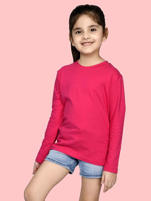 pink cotton blend tee - 20997958 - Very Small Image - 1