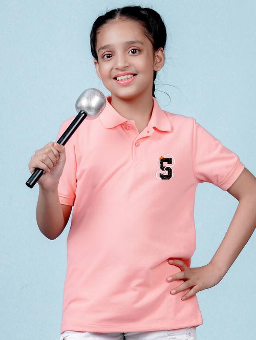 pink cotton blend tee - 20997995 - Very Small Image - 1