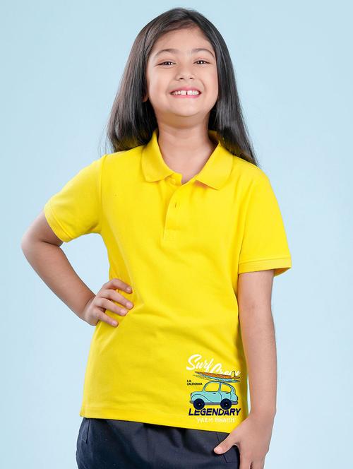 yellow cotton blend tee - 20998002 - Very Small Image - 1