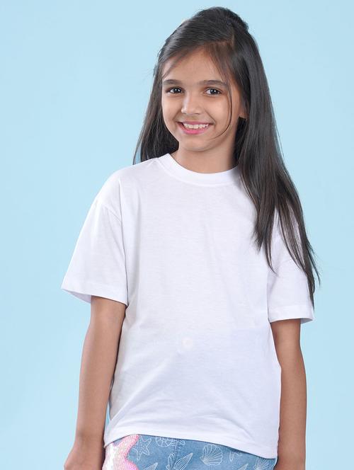 white cotton blend tee - 20998026 - Very Small Image - 1